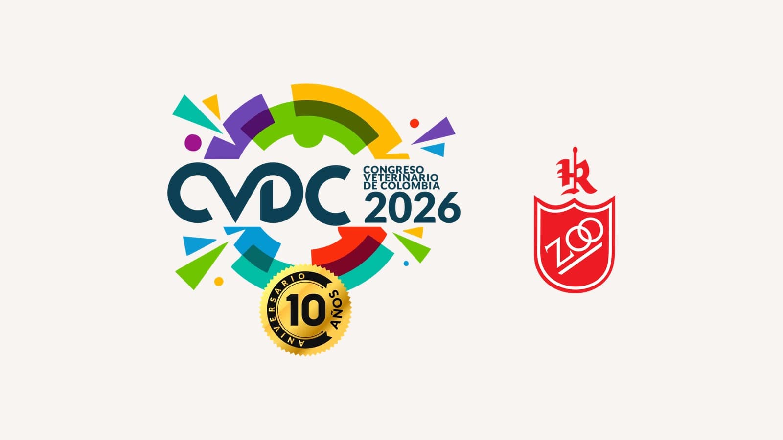 Logo del Congreso Veterinario de Colombia 2026 junto al escudo de Laboratorios ZOO