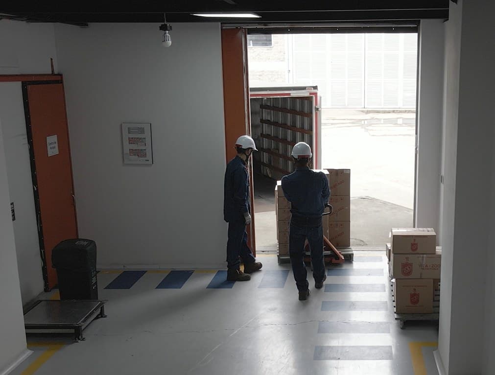 Equipo de producción de Laboratorios ZOO con equipo de protección en planta.